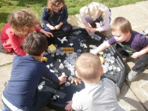 Woodcote Preschool Children Ice Play